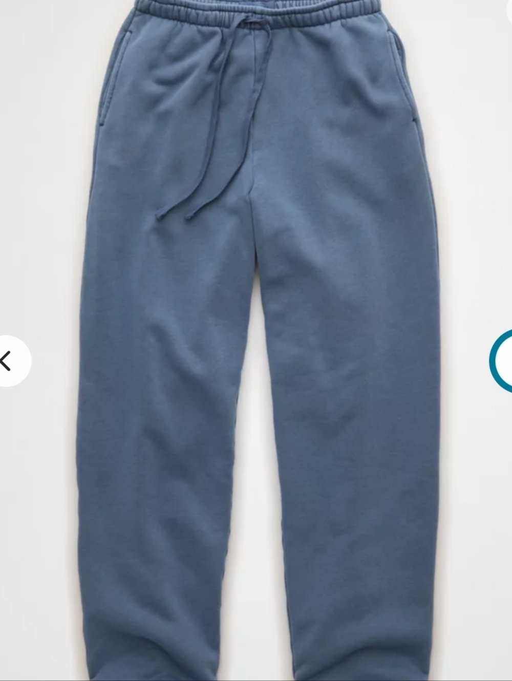 AE Everyday Luxe Barrel Sweatpant - Blue - Picture 4 of 7